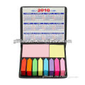 Promotional Leather Sticky Memo Holder with Calendar